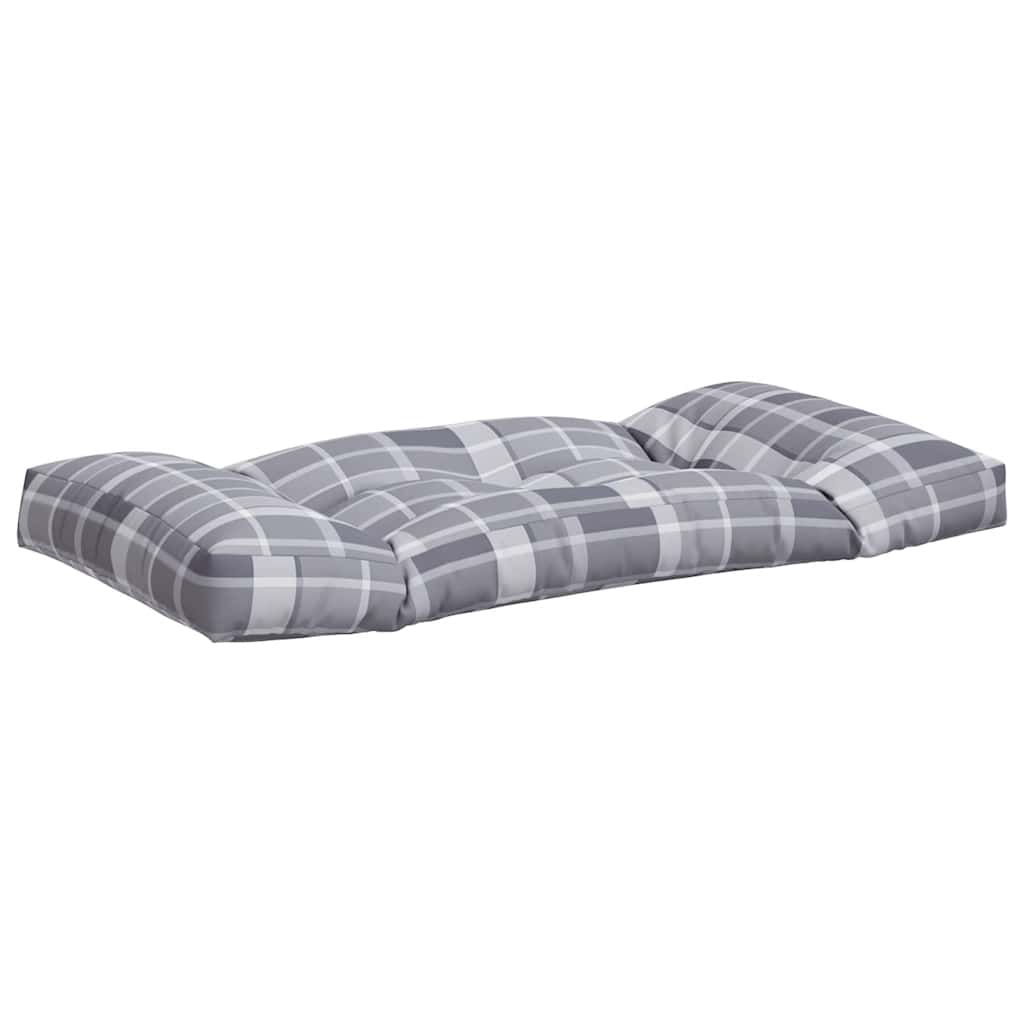 Cuscini per Pallet 3 pz a Quadri Grigi in Tessuto | homemem39