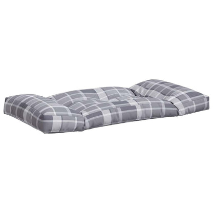 Cuscini per Pallet 3 pz a Quadri Grigi in Tessuto | homemem39