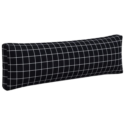 Cuscini per Pallet 3 pz Motivo a Quadri Nero in Tessuto Oxford | homemem39