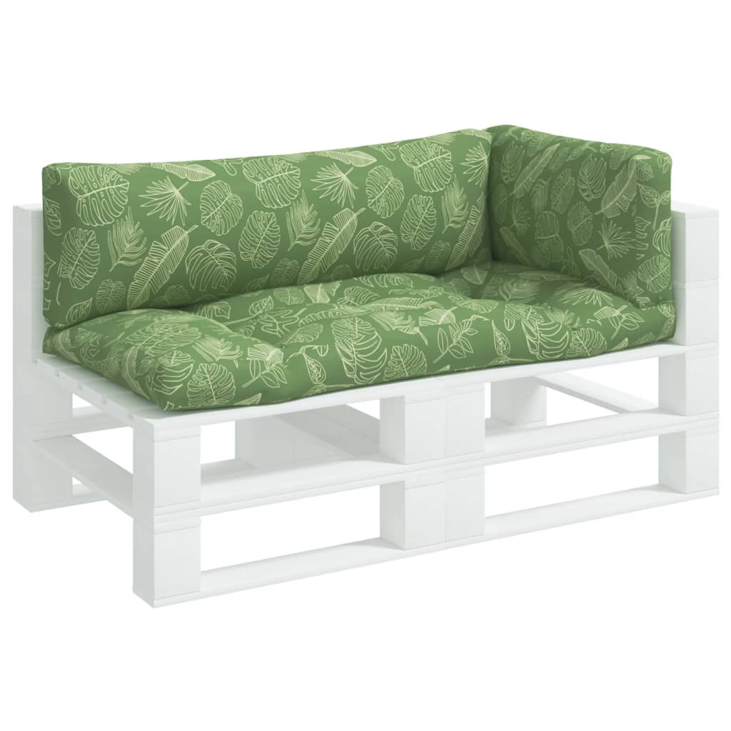 Cuscini per Pallet 3 pz Motivo a Foglie in Tessuto Oxford | homemem39