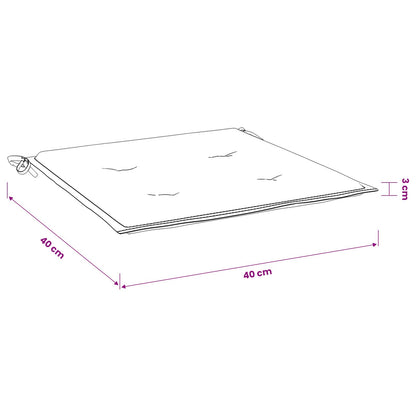 Cuscini per Sedia 2 pz Motivo a Foglie 40x40x3 cm Tessuto | homemem39