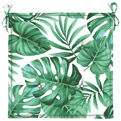 Cuscini per Sedia 4 pz Motivo a Foglie 40x40x3 cm Tessuto | homemem39