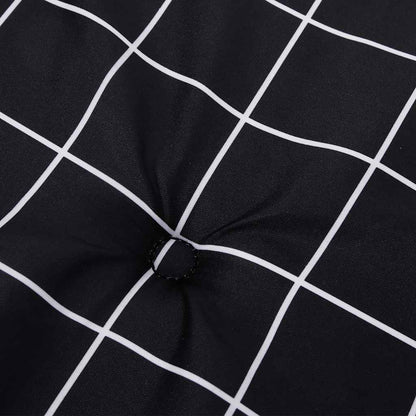 Cuscini Sedia 2 pz Motivo a Quadri Nero 40x40x4 cm in Tessuto | homemem39