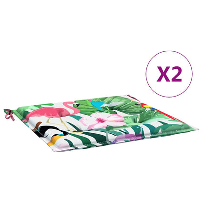 Cuscini per Sedia 2pz Multicolore 40x40x4 cm in Tessuto