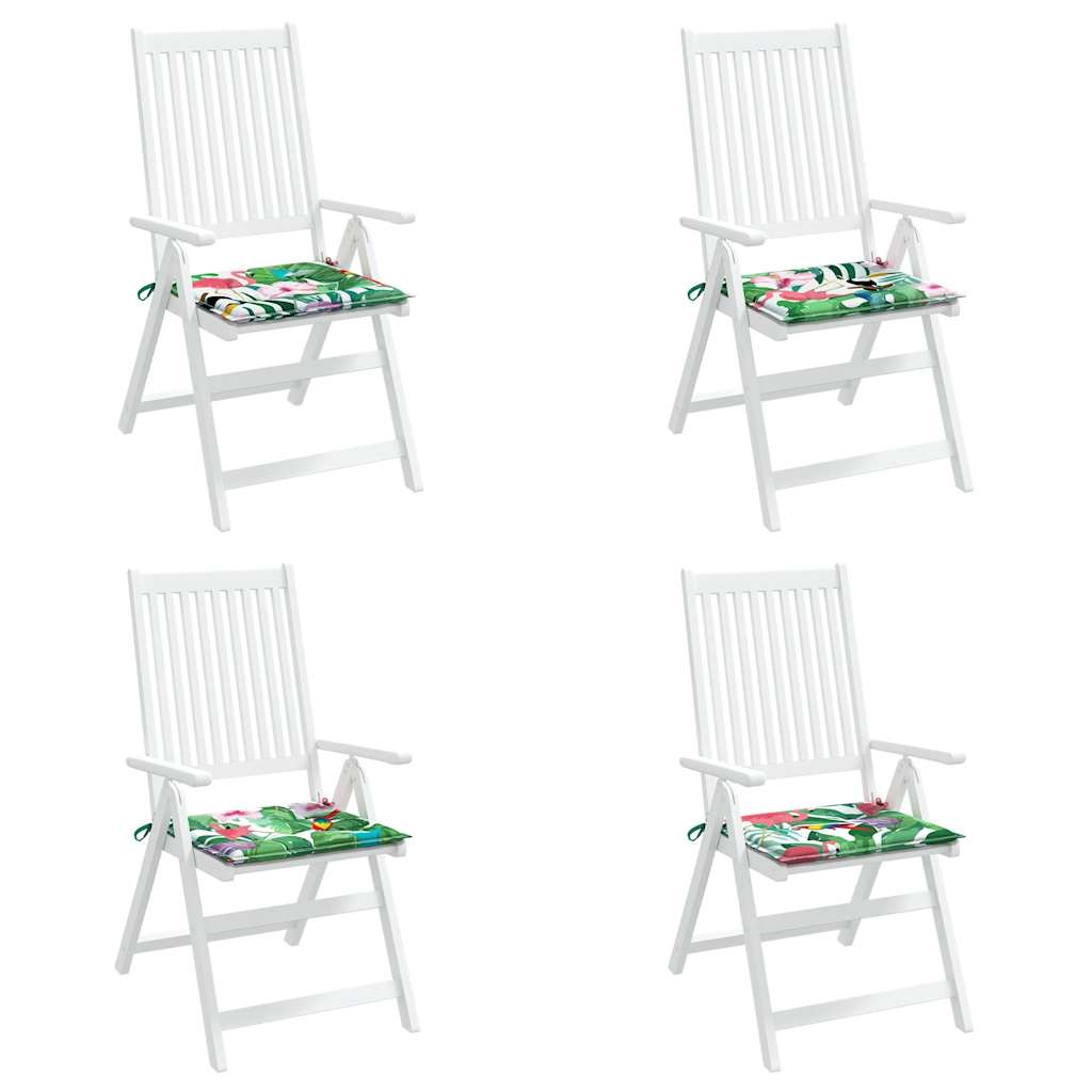 Cuscini per Sedia 4pz Multicolore 40x40x3 cm in Tessuto