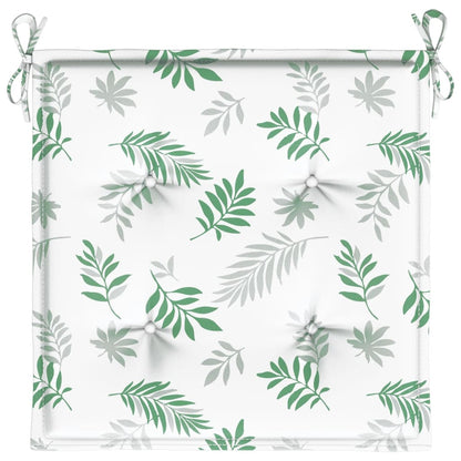 Cuscini per Sedia 4 pz Motivo a Foglie 40x40x4 cm Tessuto | homemem39