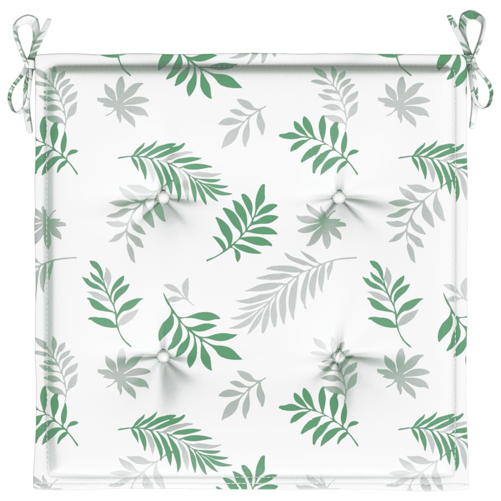Cuscini per Sedia 6 pz Motivo a Foglie 40x40x4 cm Tessuto | homemem39