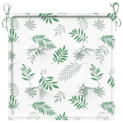 Cuscini per Sedia 6 pz Motivo a Foglie 40x40x4 cm Tessuto | homemem39