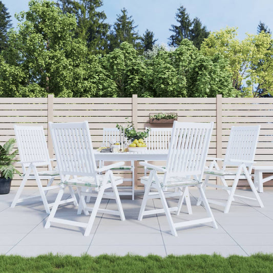 Cuscini per Sedia 6 pz Motivo a Foglie 40x40x4 cm Tessuto | homemem39