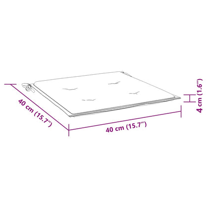 Cuscini per Sedia 2 pz Motivo a Foglie 40x40x4 cm Tessuto | homemem39