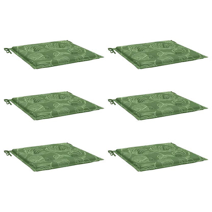 Cuscini per Sedia 6 pz Motivo a Foglie 40x40x4 cm Tessuto | homemem39