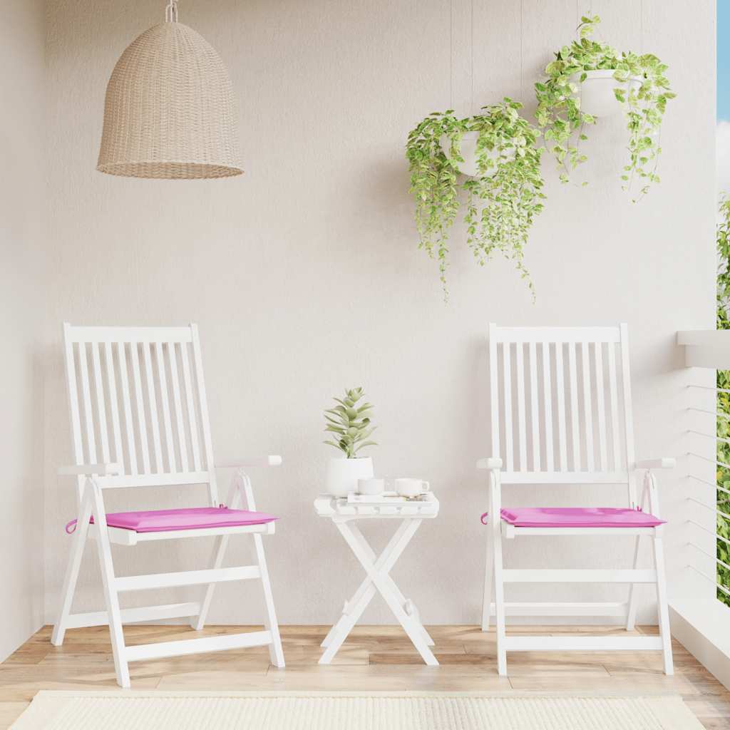 Cuscini per Sedia 2 pz Rosa 40x40x4 cm in Tessuto - homemem39