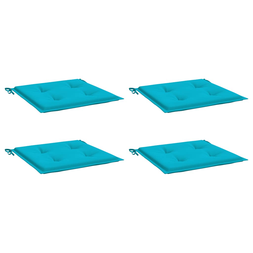 Cuscini per Sedia 4 pz Turchese 40x40x4 cm in Tessuto | homemem39