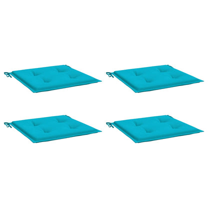 Cuscini per Sedia 4 pz Turchese 40x40x4 cm in Tessuto | homemem39