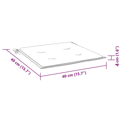 Cuscini per Sedia 4 pz Turchese 40x40x4 cm in Tessuto | homemem39
