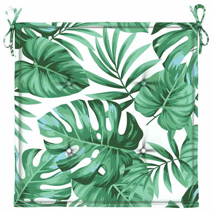 Cuscini per Sedia 2 pz Motivo a Foglie 50x50x4 cm in Tessuto