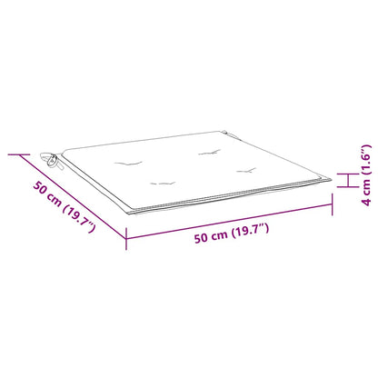 Cuscini per Sedia 2 pz Motivo a Foglie 50x50x4 cm in Tessuto | homemem39
