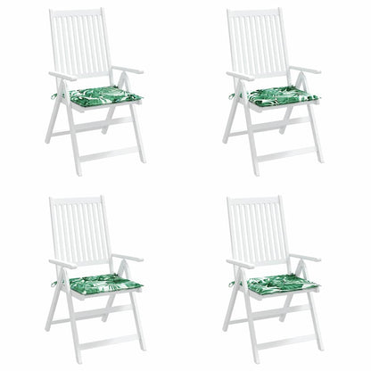 Cuscini per sedie 4 pcs Motivo Foglia 50 x 50 x 4 cm