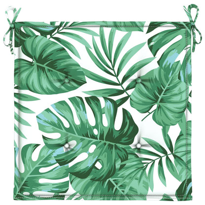 Cuscini per Sedia 6 pz Motivo a Foglie 50x50x3 cm in Tessuto | homemem39