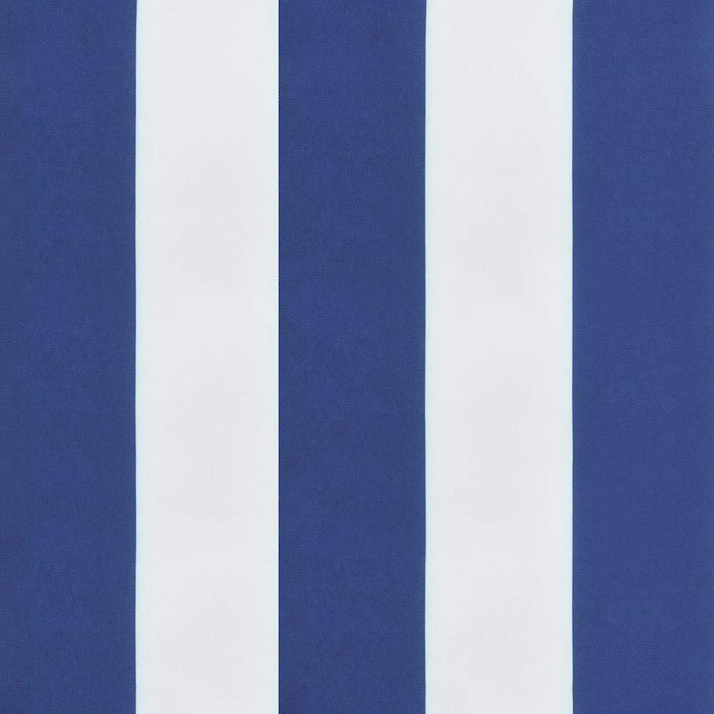 Cuscini per Sedia 2pz Strisce Bianche e Blu 50x50x3 cm Tessuto | homemem39