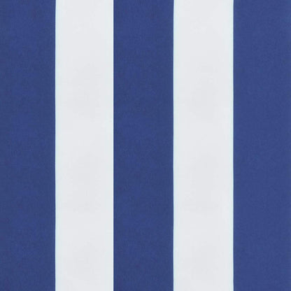 Cuscini per Sedia 2pz Strisce Bianche e Blu 50x50x3 cm Tessuto | homemem39