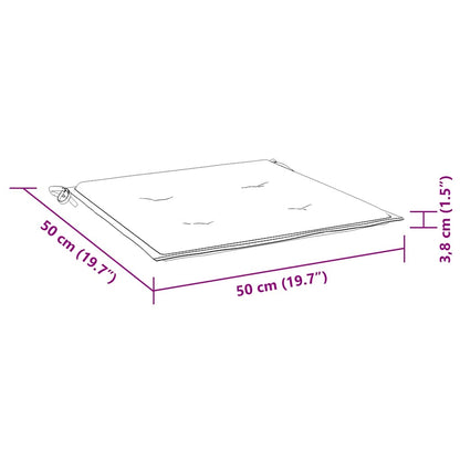 Cuscini per Sedia 2pz Strisce Bianche e Blu 50x50x4 cm Tessuto - homemem39
