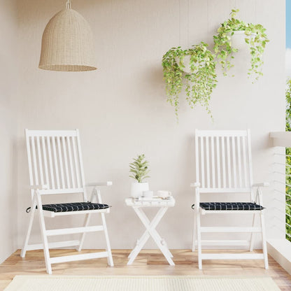 Cuscini per Sedia 42 pz Motivo a Quadri Nero 50x50x3 cm Tessuto | homemem39