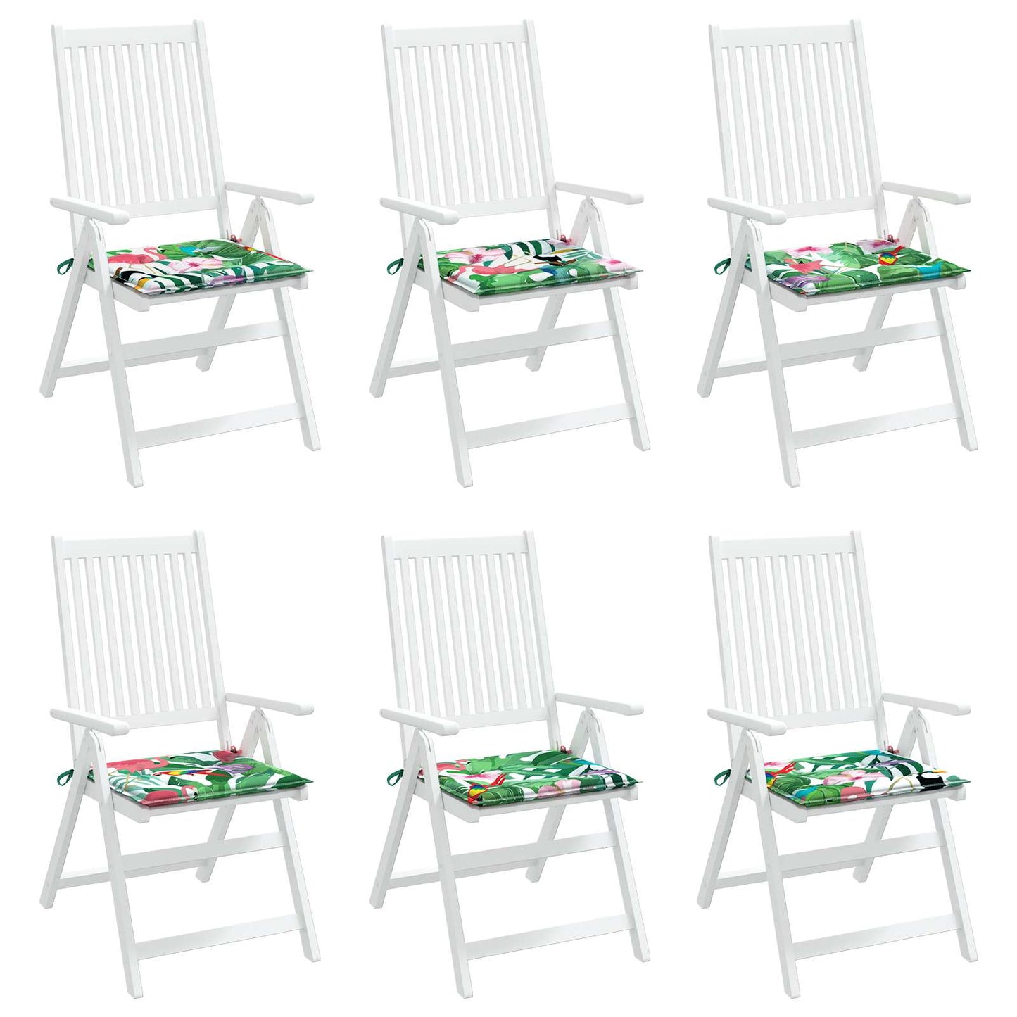 Cuscini per sedie 6 pz Multicolore 50 x 50 x 4 cm | homemem39