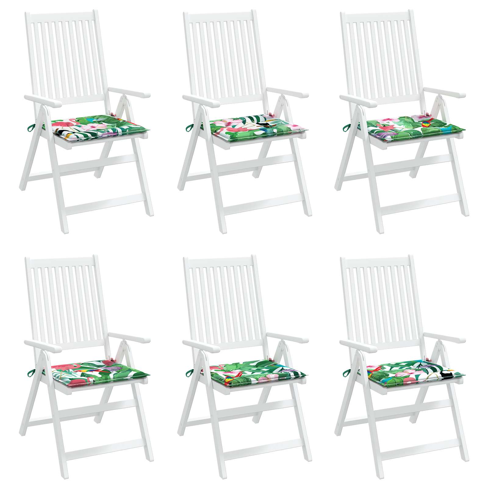 Cuscini per sedie 6 pz Multicolore 50 x 50 x 4 cm | homemem39