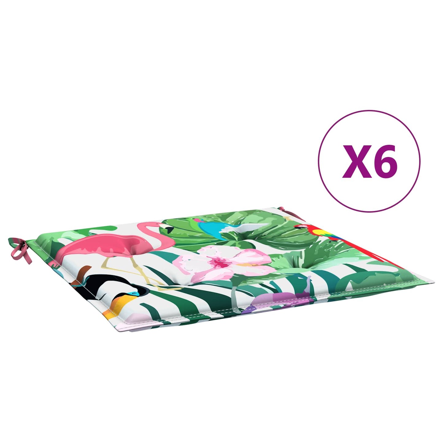 Cuscini per sedie 6 pz Multicolore 50 x 50 x 4 cm | homemem39