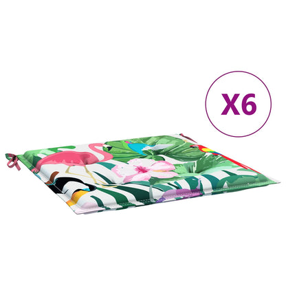 Cuscini per sedie 6 pz Multicolore 50 x 50 x 4 cm | homemem39