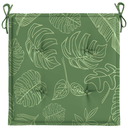 Cuscini per sedie 4 pz Verde e Bianco 50 x 50 x 4 cm | homemem39