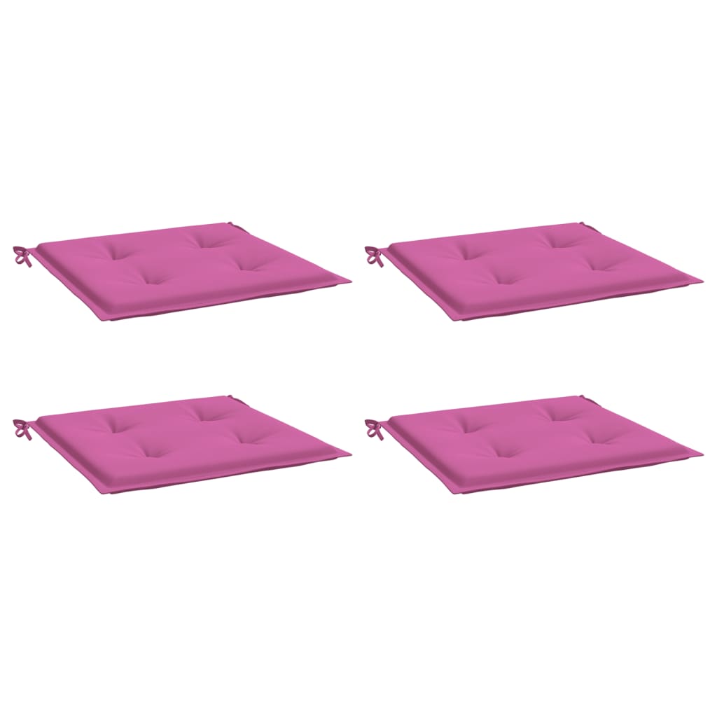 Cuscini per Sedia 4 pz Rosa 50x50x3 cm in Tessuto - homemem39