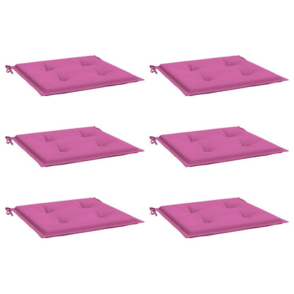 Cuscini per Sedia 6 pz Rosa 50x50x3 cm in Tessuto | homemem39