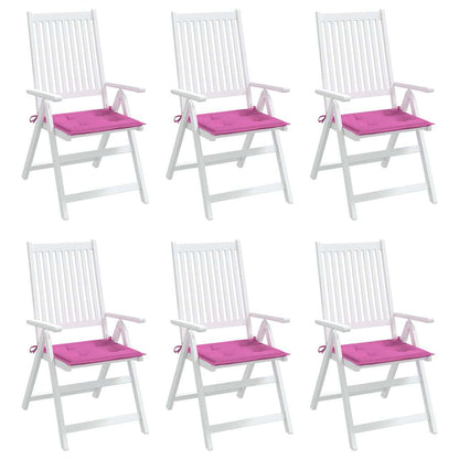 Cuscini per Sedia 6 pz Rosa 50x50x3 cm in Tessuto | homemem39