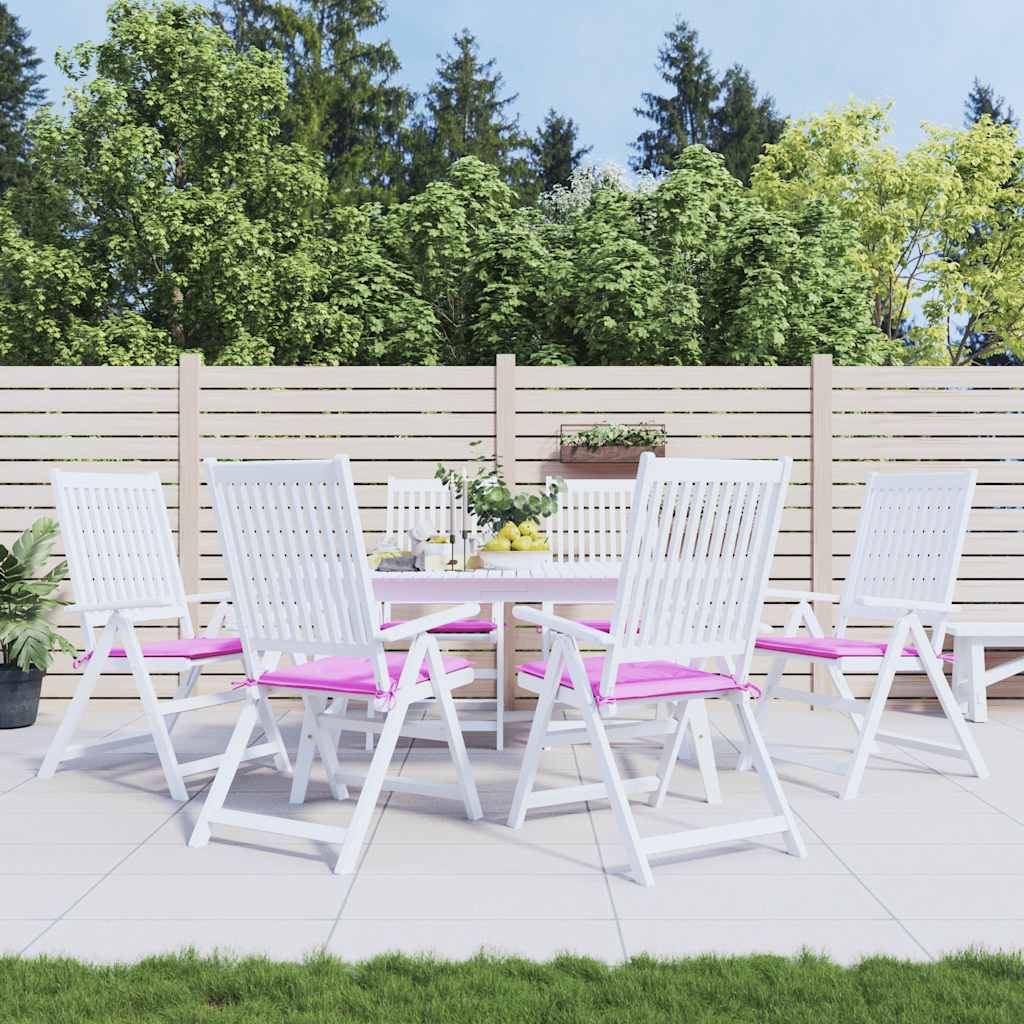 Cuscini per Sedia 6 pz Rosa 50x50x3 cm in Tessuto | homemem39