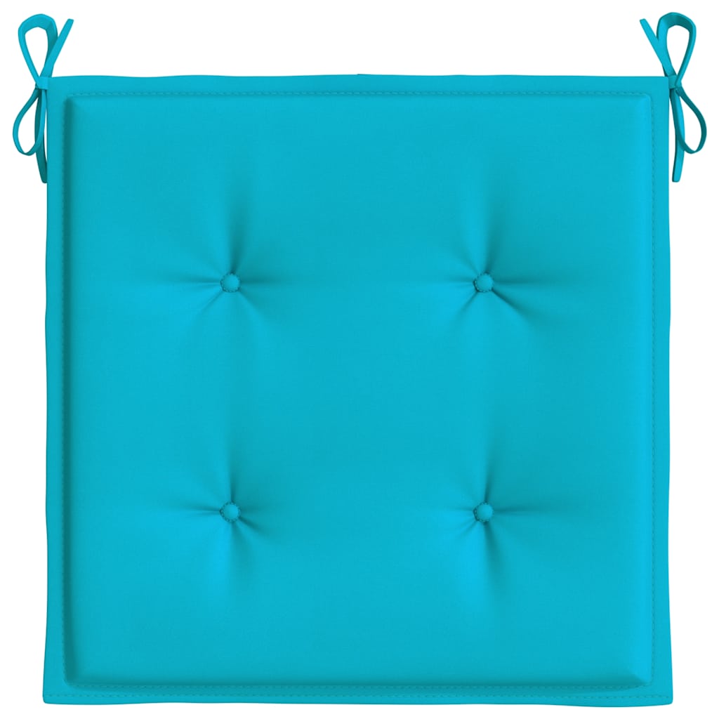 Cuscini per Sedia 2 pz Turchese 50x50x3 cm in Tessuto | homemem39