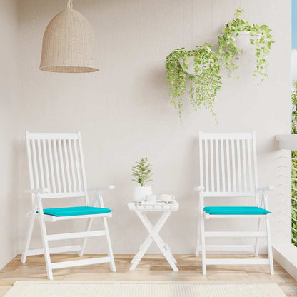 Cuscini per Sedia 2 pz Turchese 50x50x3 cm in Tessuto | homemem39