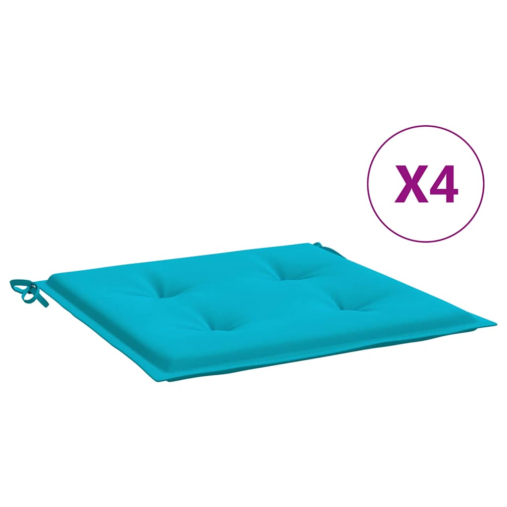Cuscini per Sedia 5 pz Turchese 50x50x3 cm in Tessuto | homemem39