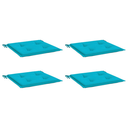 Cuscini per Sedia 5 pz Turchese 50x50x3 cm in Tessuto | homemem39
