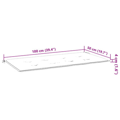 Cuscino per Sedia Tessuto Oxford Motivo Foglia 100 x 50 x 3 cm | homemem39