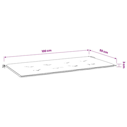 Cuscino per Sedia Tessuto Oxford Turchese 100 x 50 x 3 cm | homemem39