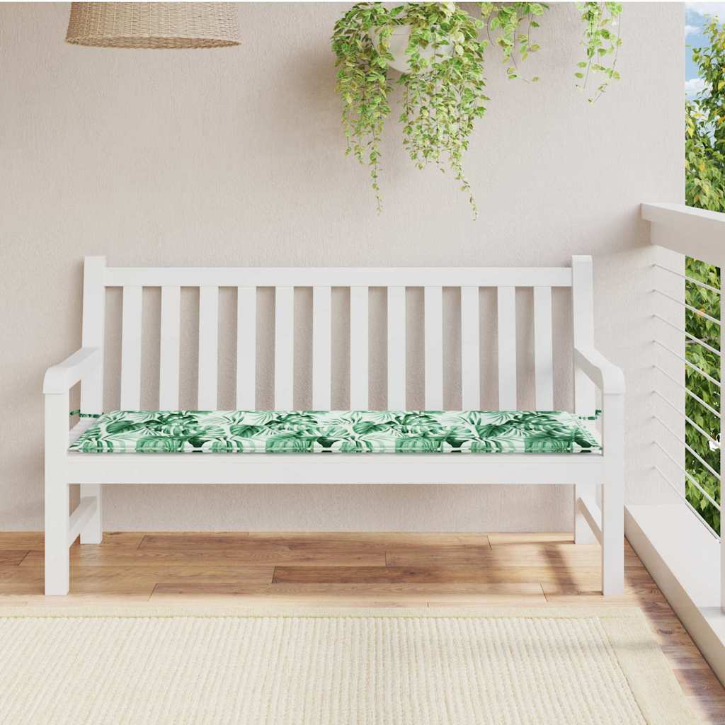 Cuscino per Panchina Tessuto Oxford Motivo a foglie - homemem39