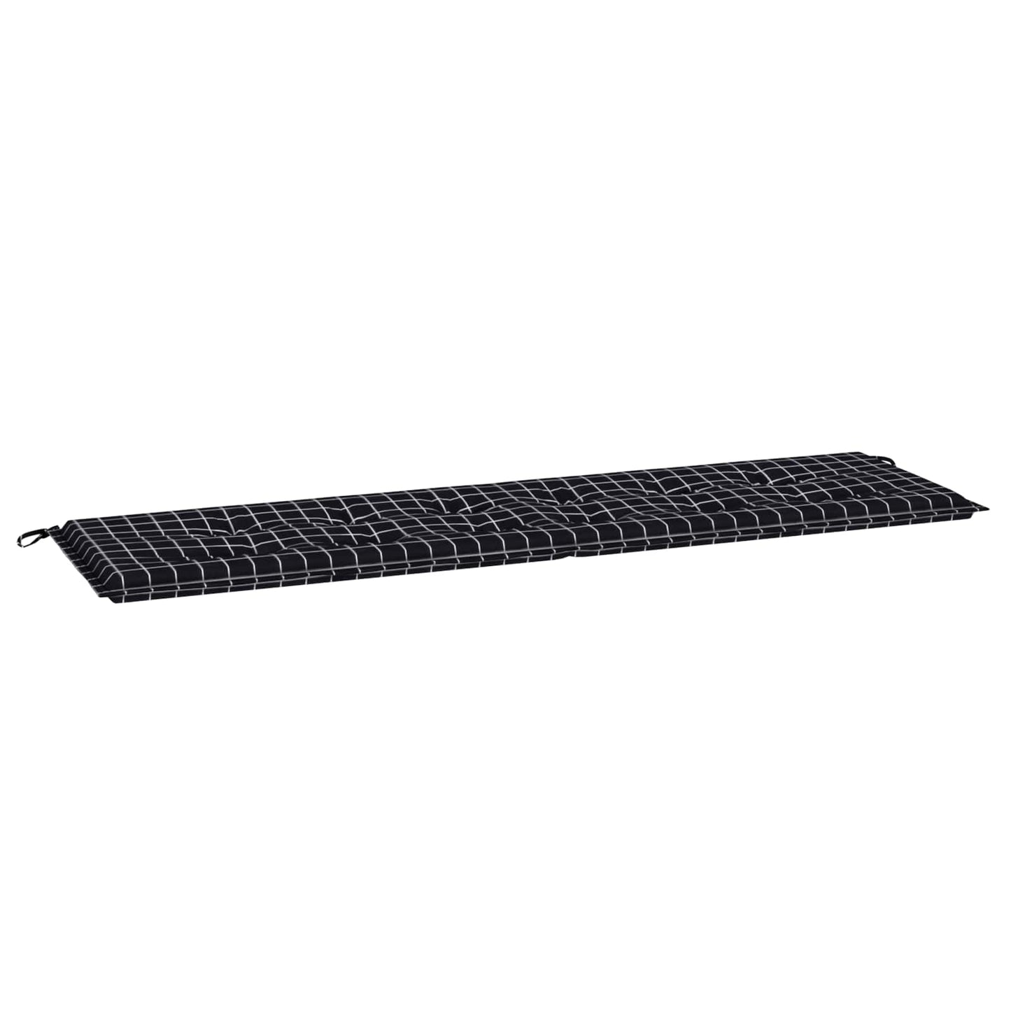 Cuscino per Panchina Tessuto Oxford Quadro Nero 180 x 50 x 3 cm