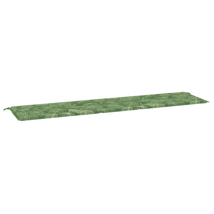 Cuscino Panca da Giardino Motivo a Foglie 200x50x3 cm Tessuto | homemem39