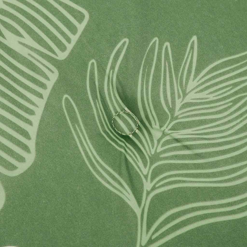 Cuscino Panca da Giardino Motivo a Foglie 200x50x3 cm Tessuto | homemem39