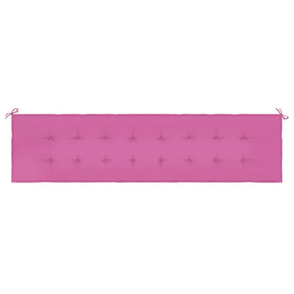 Cuscino per Panca da Giardino Rosa 200x50x3 cm in Tessuto