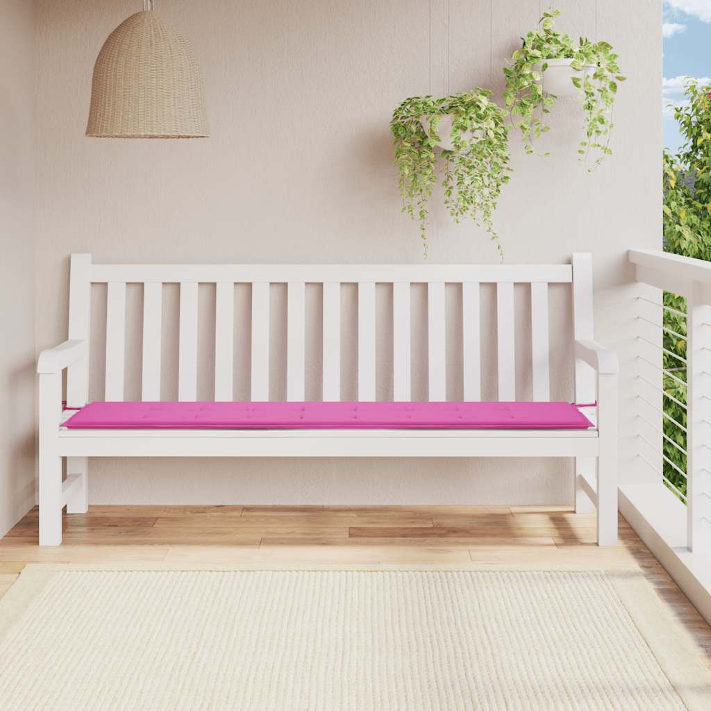 Cuscino per Panca da Giardino Rosa 200x50x3 cm in Tessuto | homemem39