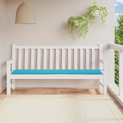 Cuscino per Panca da Giardino Turchese 200x50x3 cm in Tessuto | homemem39
