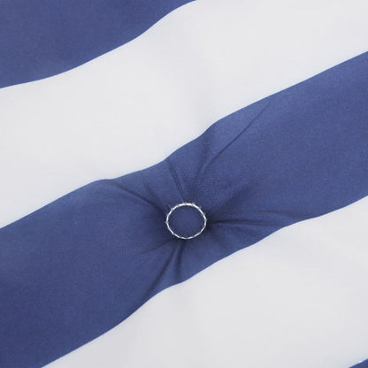 Cuscini Sedia Schienale Alto 2 pz Strisce Bianche e Blu Tessuto | homemem39